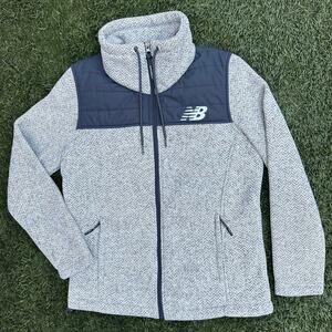 New Balance Women's Polartec Fleece Full Zip Jacket Gorpcore Outdoor Coat M